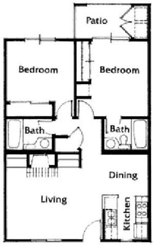 Two Bedroom Floor Plan 2