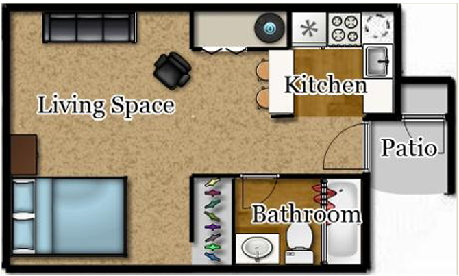 Studio Floor Plan 1