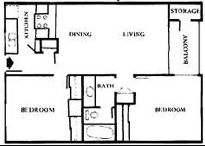D | Two Bedroom Floor Plan 4