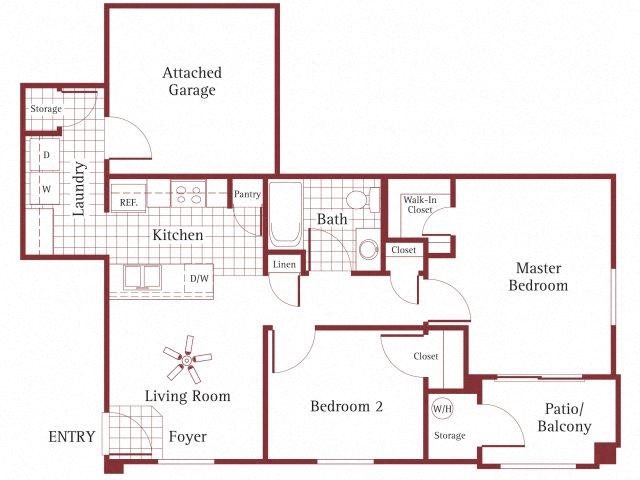 2 bedroom 1 bathroom at La Borgata Apartments in Surprise AZ 2 2 bedroom 1 bathroom at La Borgata Apartments in Surprise, AZ