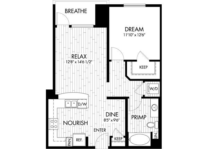 1B Floor Plan 4