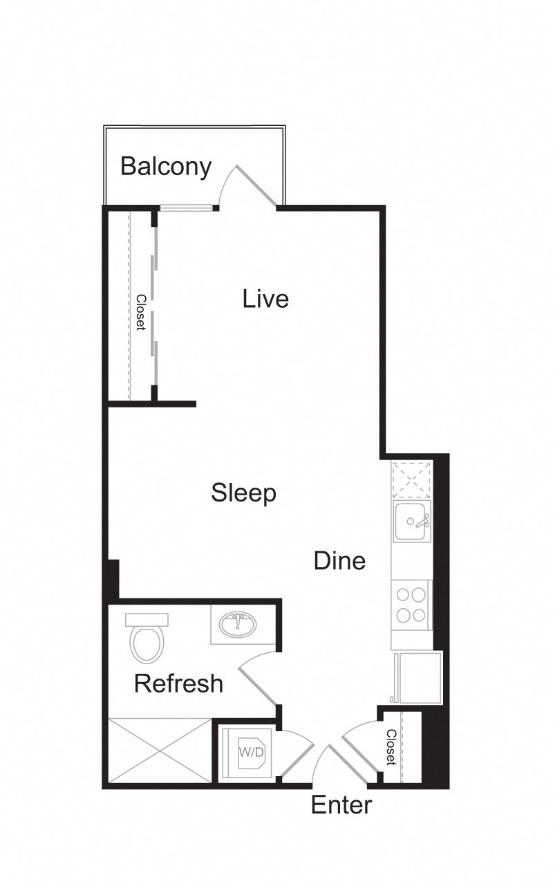 Spacious Studio Floor Plan Options Available! Spacious Studio Floor Plan Options Available!